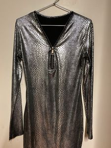 Snakeskin Print Mini Dress