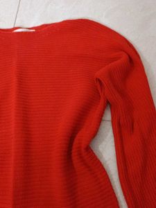 Red Knit Top
