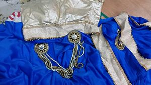 ready to where   Royal Blue Saree with Embellished