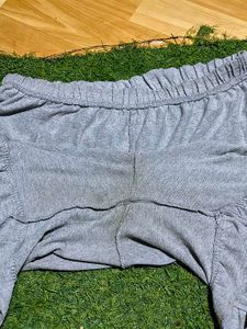 Grey Ruffle Shorts