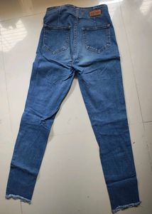 High-Waisted Blue Denim Jeans
