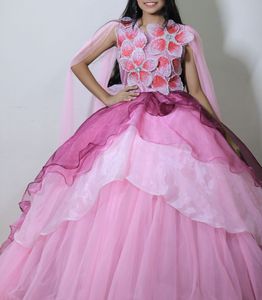 Stunning Pink Floral Gown