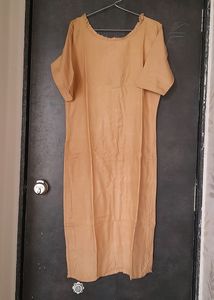 Brown And Beige Rayon 2 Piece Kurta Set