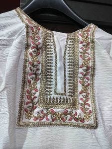 Embellished White Kurta