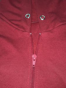 Maroon Zip-Up Hoodie