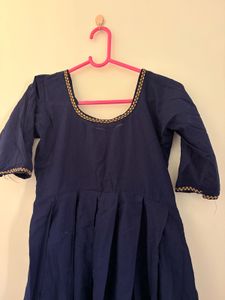 handmade Navy Blue anarkali kurta