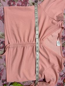 Cute Pink Ruched Crop Top