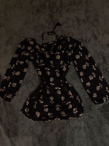 Adjustable Black Floral Kurti 🖤✨