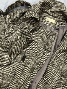 Plaid Double-Breasted Trench Coat