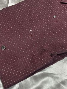 Men's Elite Burgundy Patterned Shirt