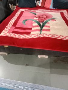 Floral Red Blanket