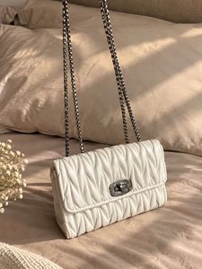 Chic Quilted White Shoulder Bag