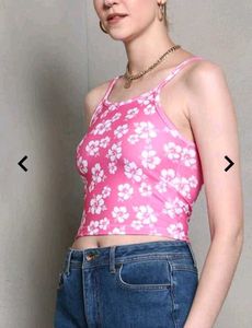 Pink Floral Tank Top