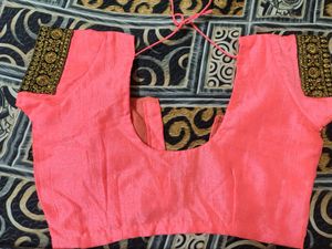 Embellished Pink &amp; Grey Saree