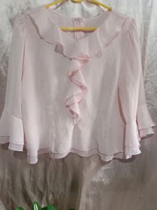 Baby Pink Ruffle Top