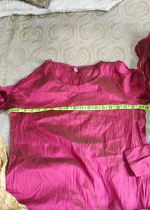 Elegant Pink Kurta Set with Sharara