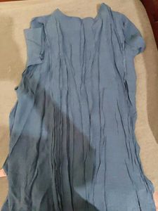 Blue Tie-Wrap Dress