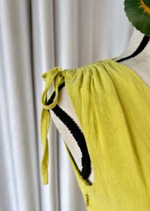 Chic Lime Dress with Belt Detail