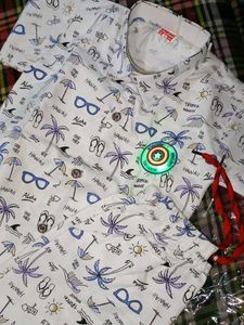 Men's Tropical Print Casual Shirt