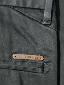 Van Heusen Men Classic Black Pop Fit Cotton Pants