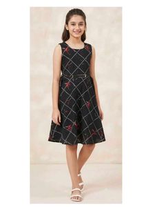 Stylish Black Printed Dress 🖤♥️