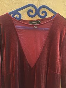 Velvet V-Neck Mini Dress