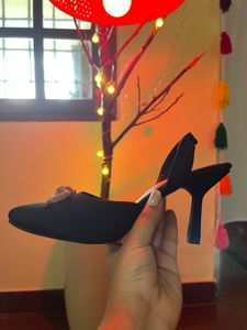 Black Bow Heels