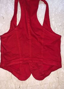 Red Cropped Vest