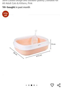 Pink Cat Litter Box with Scoop