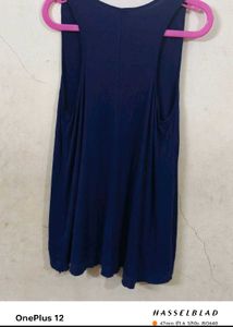 Imported Comfortable Blue Tunic Tank