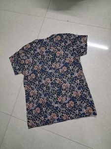 Floral Print Blue T-Shirt