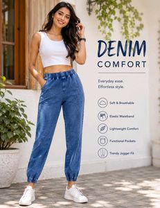 👖Branded Acid Wash Jogger Pants