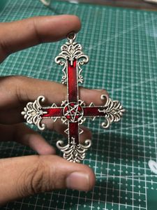 Gothic Inverted Cross Pendant Necklace