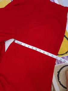 Red Flared Plazo