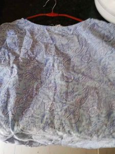 Blue Floral Print Kurta