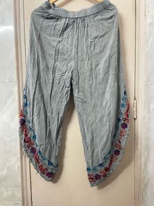 Boho Embroidered Palazzo Pants