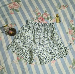 floral coquette cotton shorts