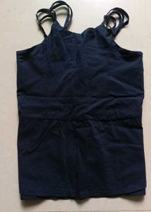 Chic Navy Blue Sleeveless Top