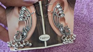 Peacock Ear Cuff Earrings