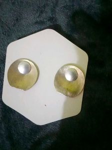Unique Abstract Gold & Silver Earrings