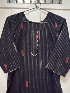 Elegant Black Kurta(With zari)