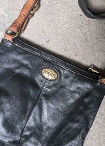 fossil vintage yk2 leather bag