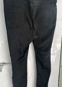 Black Y2K stone embellished zip Denim Jeans