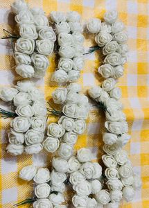White Artificial Rose Buds Bulk pack of 9