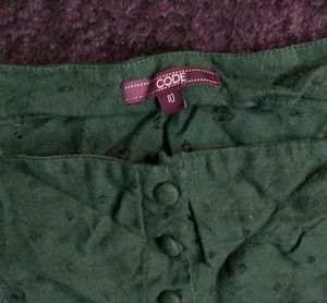 Green Puff Sleeve Blouse