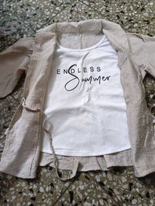Chic Textured Cream Blazer