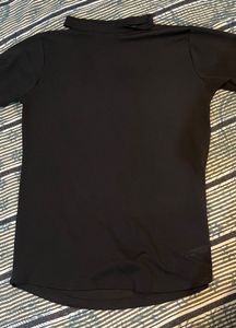Chic Black Cut-Out Neck Long Sleeve Top
