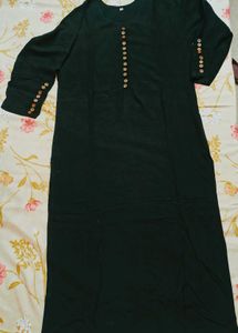Elegant Black 🖤 Button Detail Kurta