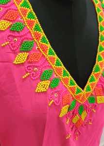 Vibrant Pink Embroidered Kurta