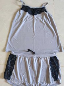 Lace grey Night suit